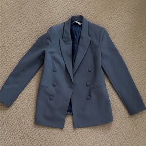 Simons Blue Double-Breasted Blazer